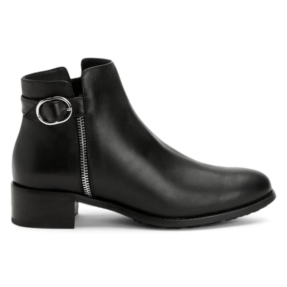 Aquatalia Orleena Leather Weatherproof Zipper Ankle Booties Women's Size 7.5